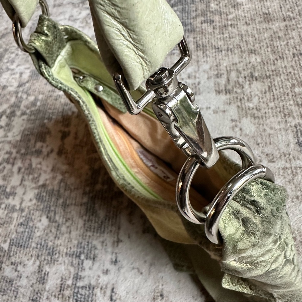 Pietro Alessandro Leather Suede
Tiered Shoulder‎ Bag Purse
Lime Green Snake Skin - Picture 4 of 11